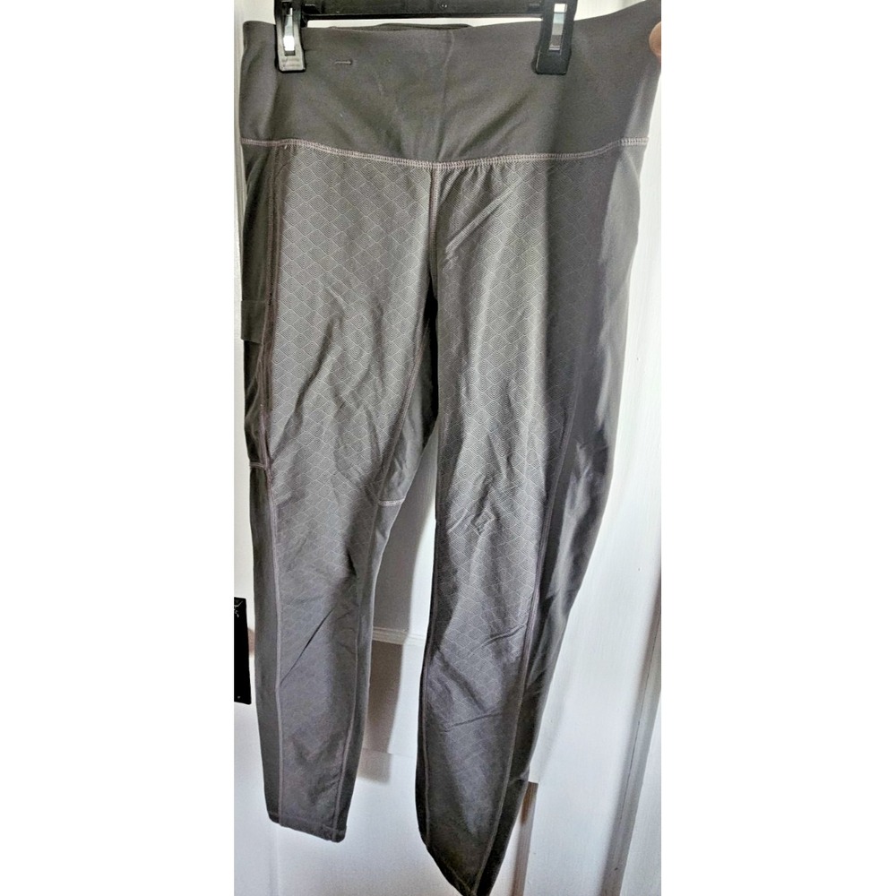 Kuhl Women hiking‎ Leggings Sz M Gray Nylon Softshell Panels  Pockets